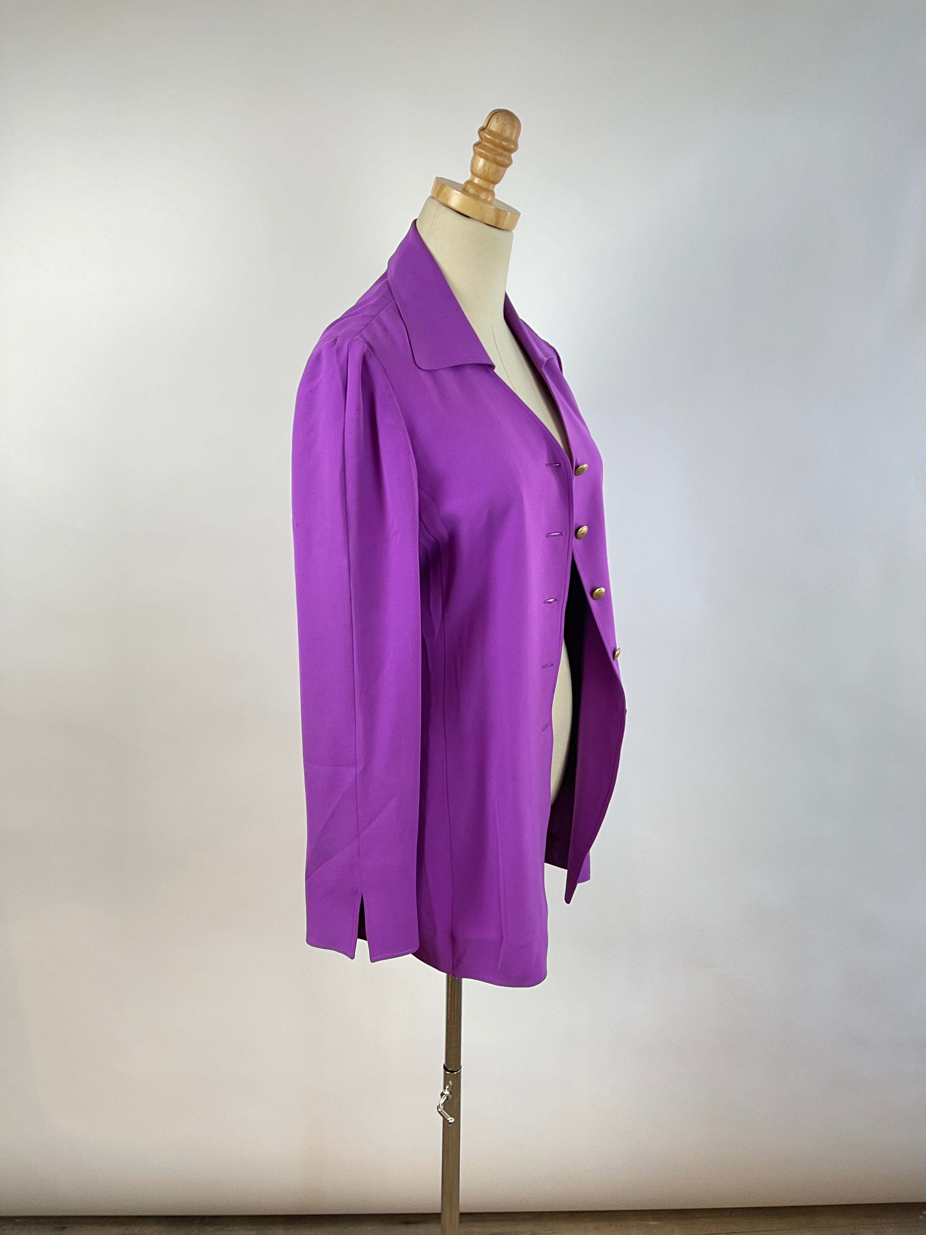 Vintage Purple Dana Buchman Silk Blazer (XS/S)
