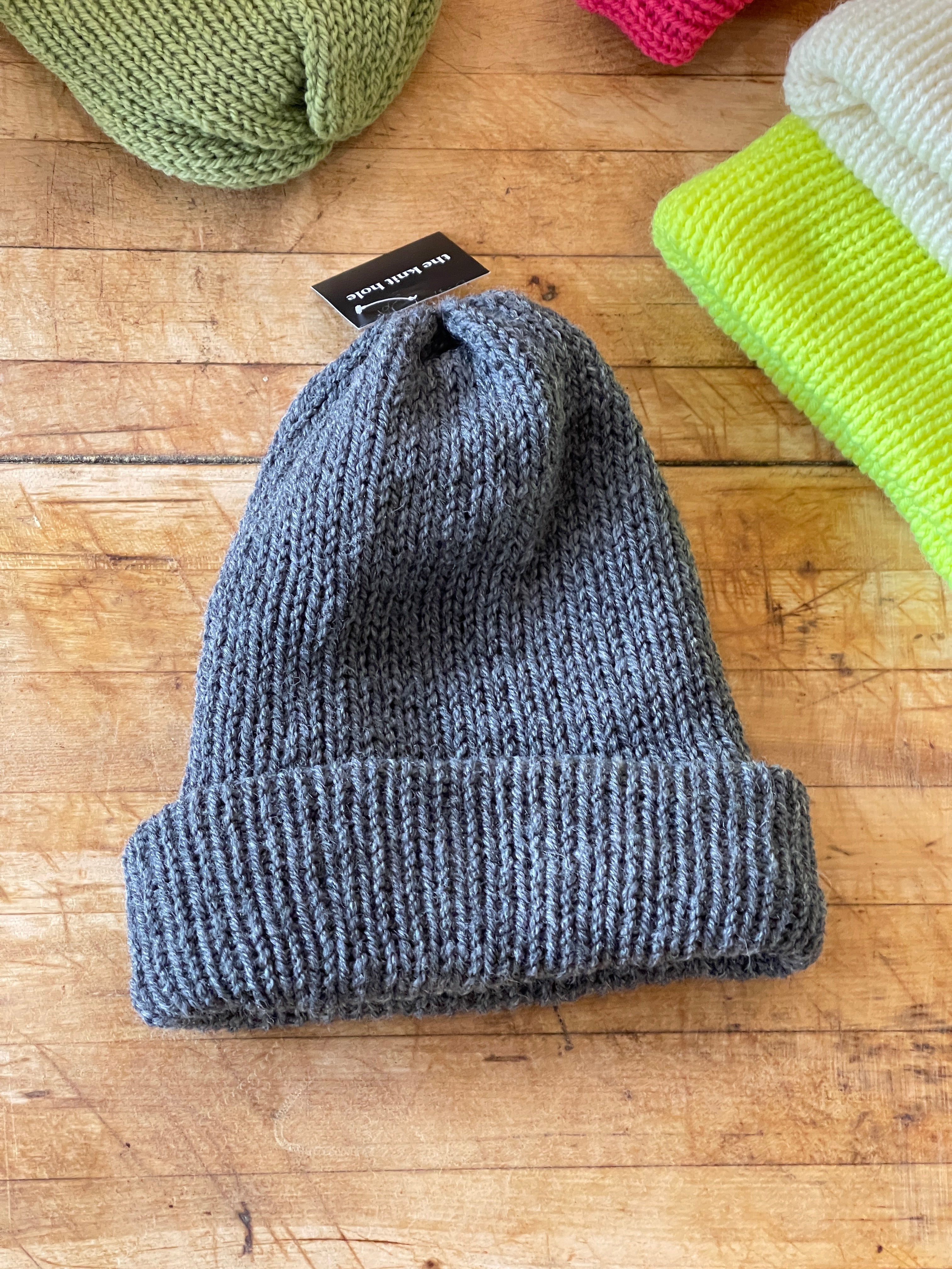 The Knit Hole - Double Knit Hat | Dark Grey