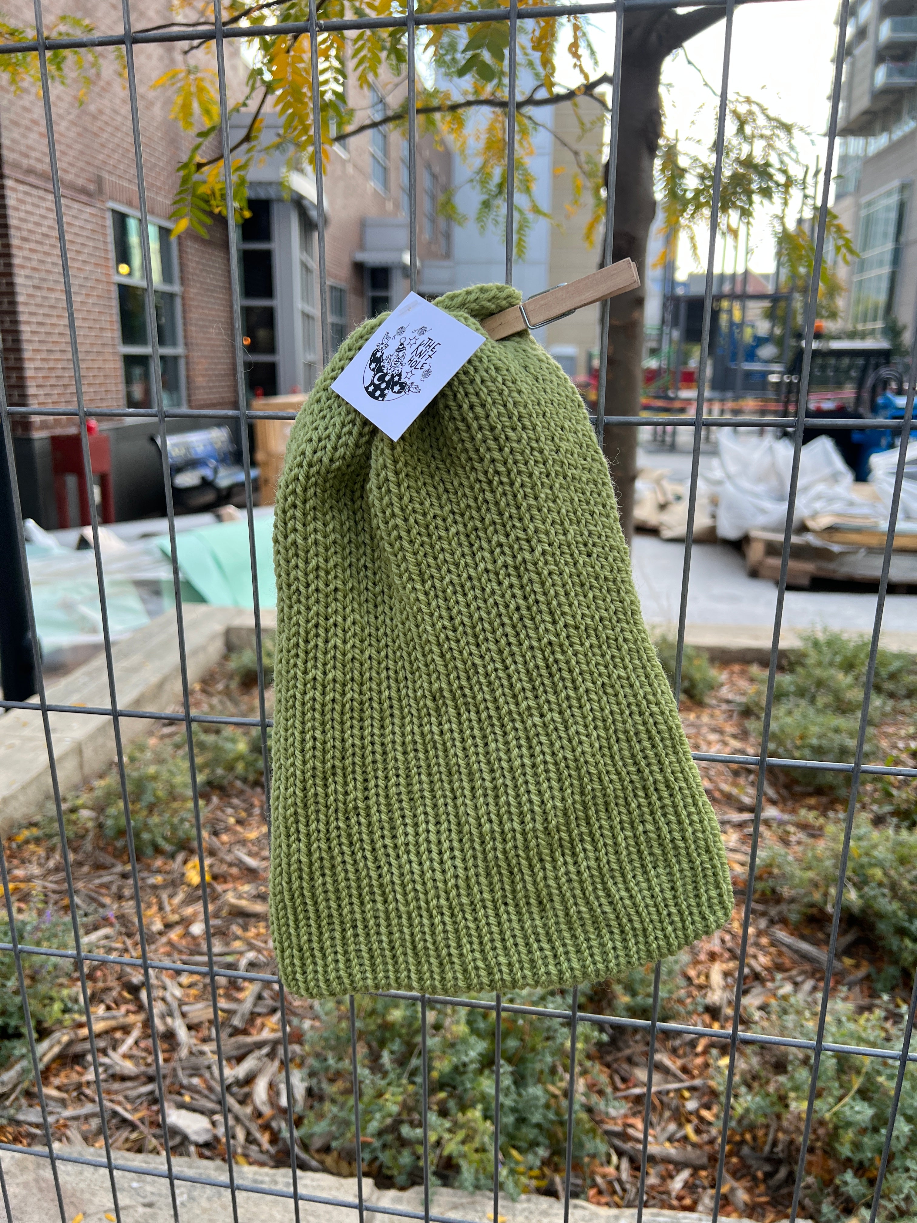 The Knit Hole - Double Knit Hat | Avocado Green