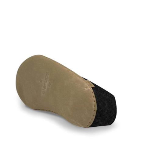 Glerups - Wool Slide with Leather Sole | Charcoal