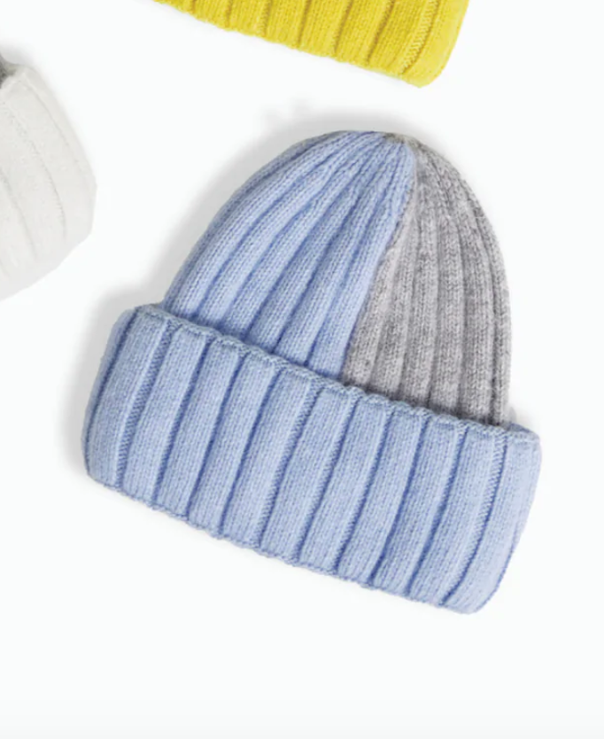 Color Block Ribbed Beanie - Multiple Colors