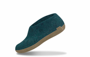 Glerups - Wool Slide with Leather Sole | Petrol