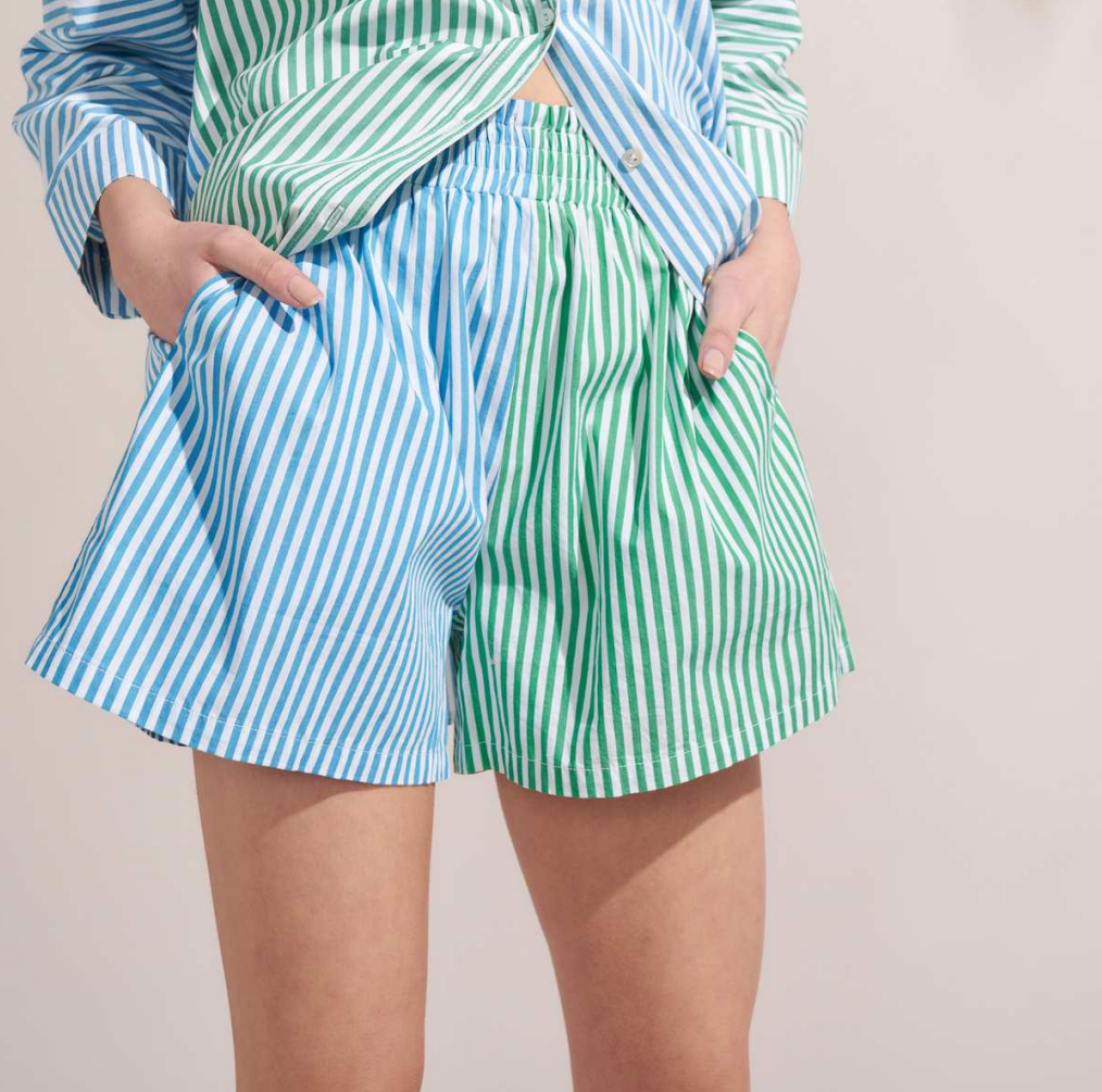 Little Lies - Cotton Contrast Stripe Shorts