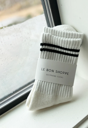 Le Bon Shoppe - Boyfriend Socks | Classic White (Extended Sizing)