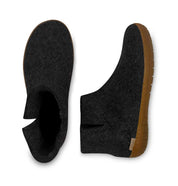 Glerups - Wool Boot with Rubber Sole | Charcoal